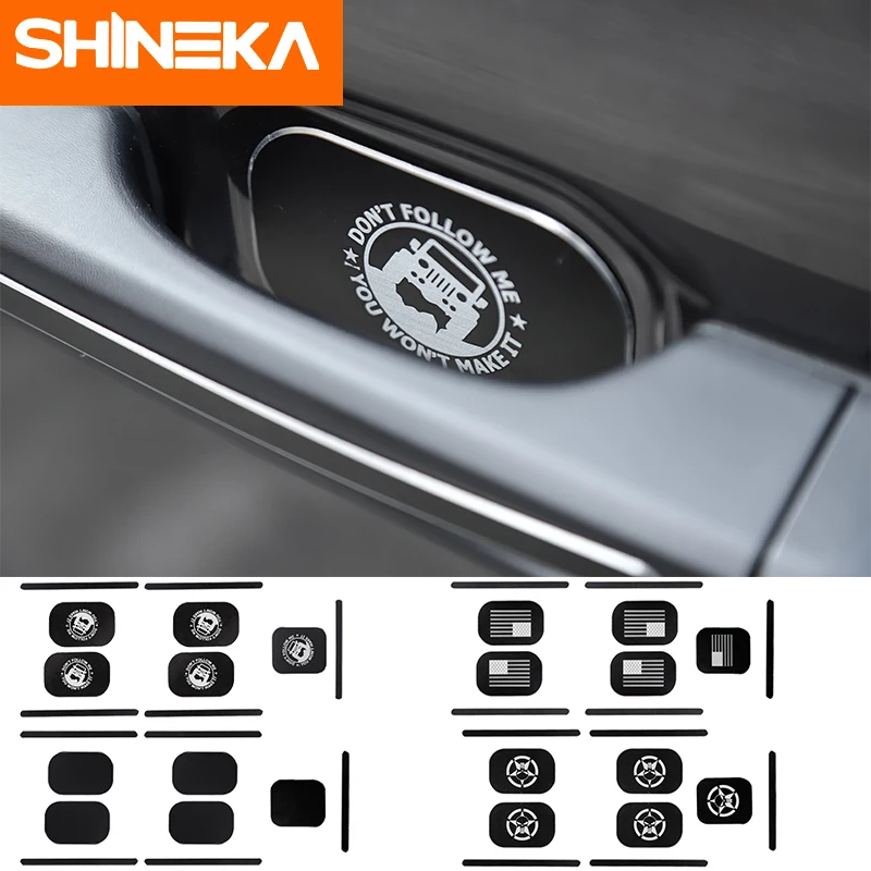 SHINEKA 5 шт. алюминиевый сплав Автомобильная дверная ручка внешняя чаша наклейка