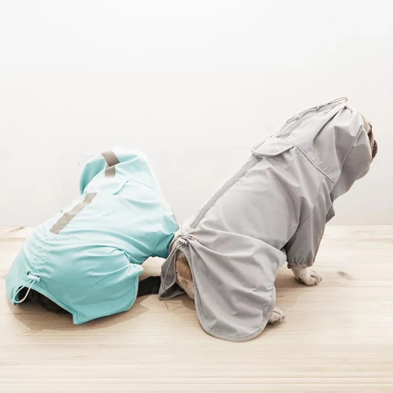 Светоотражающий дождевик для собак комбинезон с четырьмя ножками