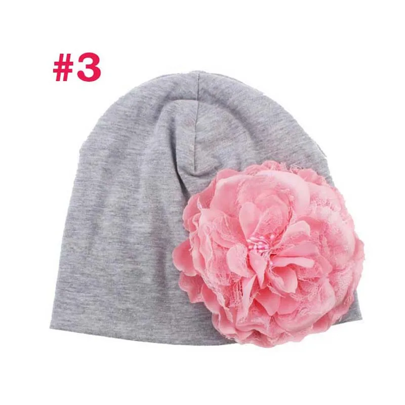 New Coming Big Floral Beanie Cap Peony Flower Candy Color Infant Toddler Hat Spring Autumn Newborn Mixed SW057 | Детская одежда и