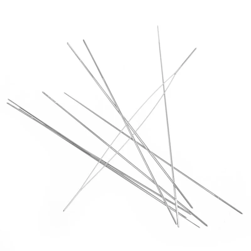 DoreenBeads Бисероплетение Иглы Threading Строка/Шнур Ювелирные Изделия Инструмент Серебряный Тон 5.7 см, 5 Шт