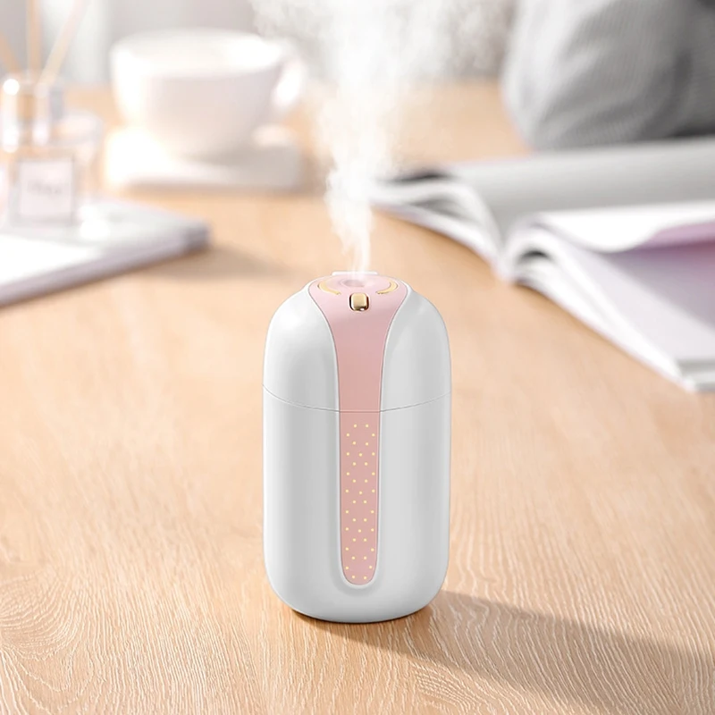 New Large-Capacity Spray Small Comet Humidifier Home Desktop Usb Mini Charging Wireless Pink | Бытовая техника