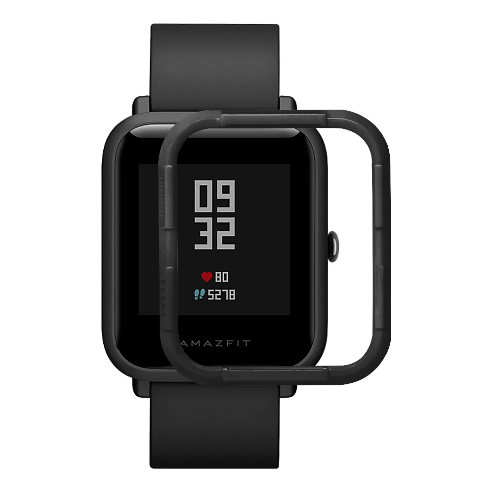 AKBNSTED PC защитный чехол для Huami Amazfit Bip Молодежные часы Защитный рамка аксессуары