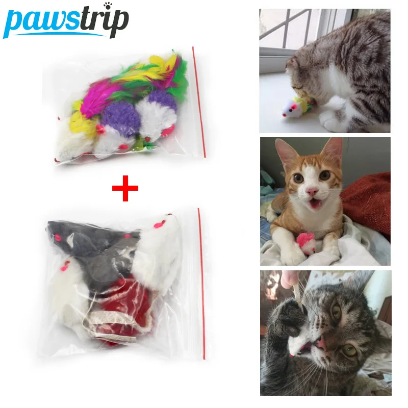 Pawstrip 10 шт./лот (2 типа) игрушка для домашних животных кошка мышь игрушки кошек