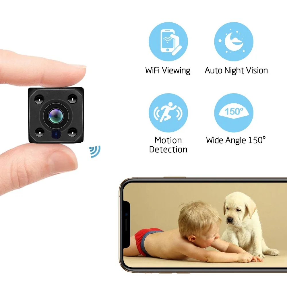 Беспроводная WiFi камера мини HD 1080 P видео рекордер Авто ночного видения для