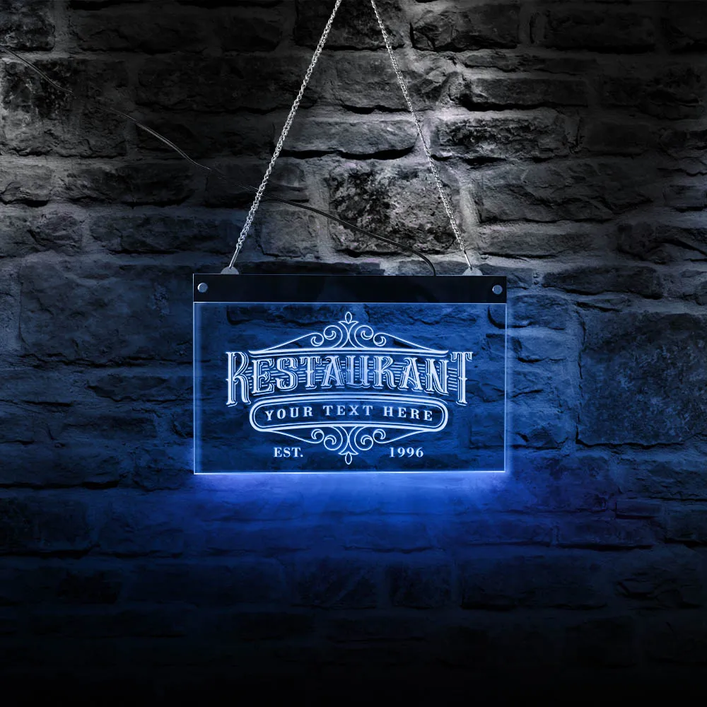 Ресторан на заказ бизнес логотип светодиодный неоновый знак для гурманов