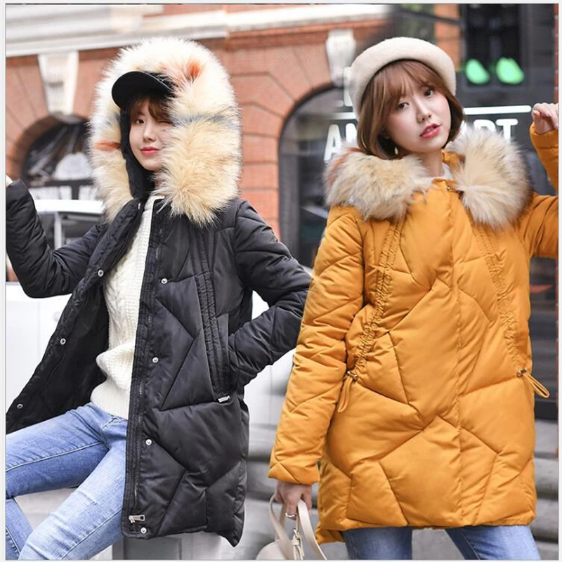

Winter Women jacket New loose student Coat Hooded Cotton Padded women's Parkas Cotton Padded bread coat Female Outwear R196