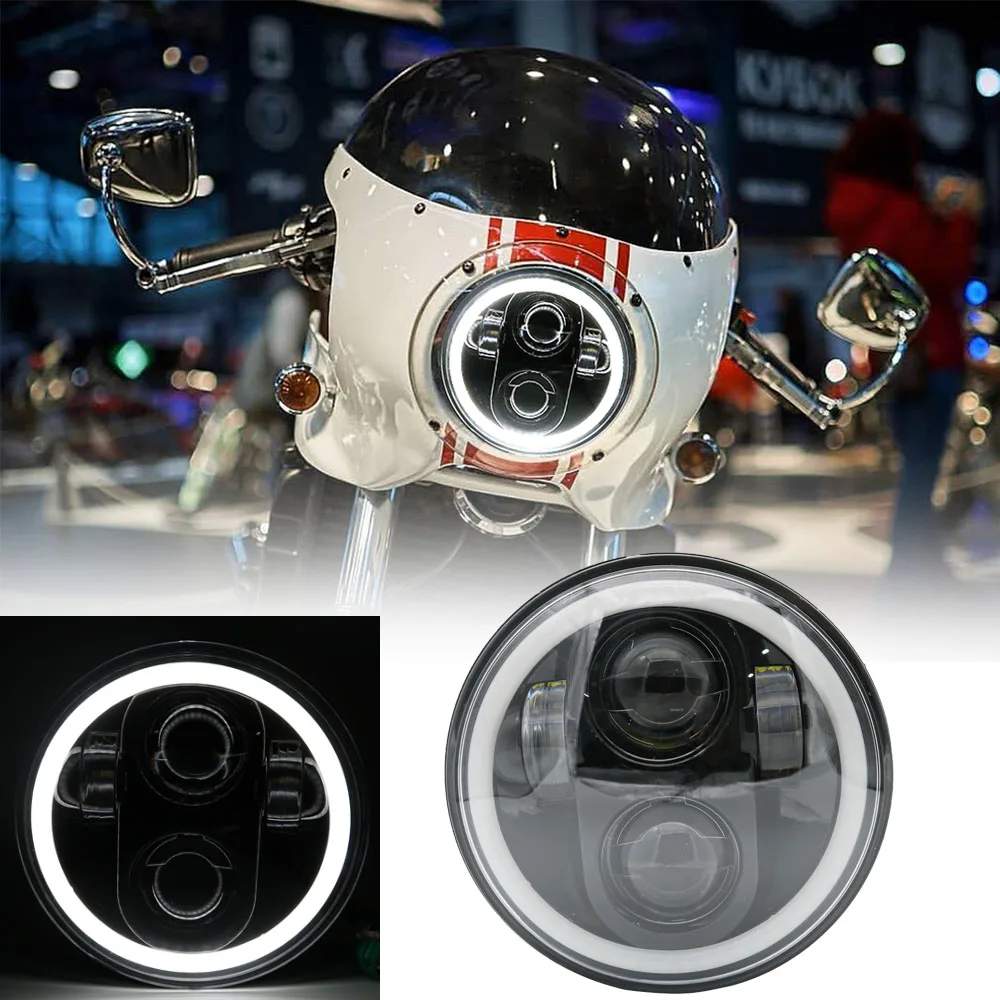 Для Harley 5 3/4 &quotмотоцикл H4 Фары 75 дюймов фары для Davidson мото проектор DRL| |