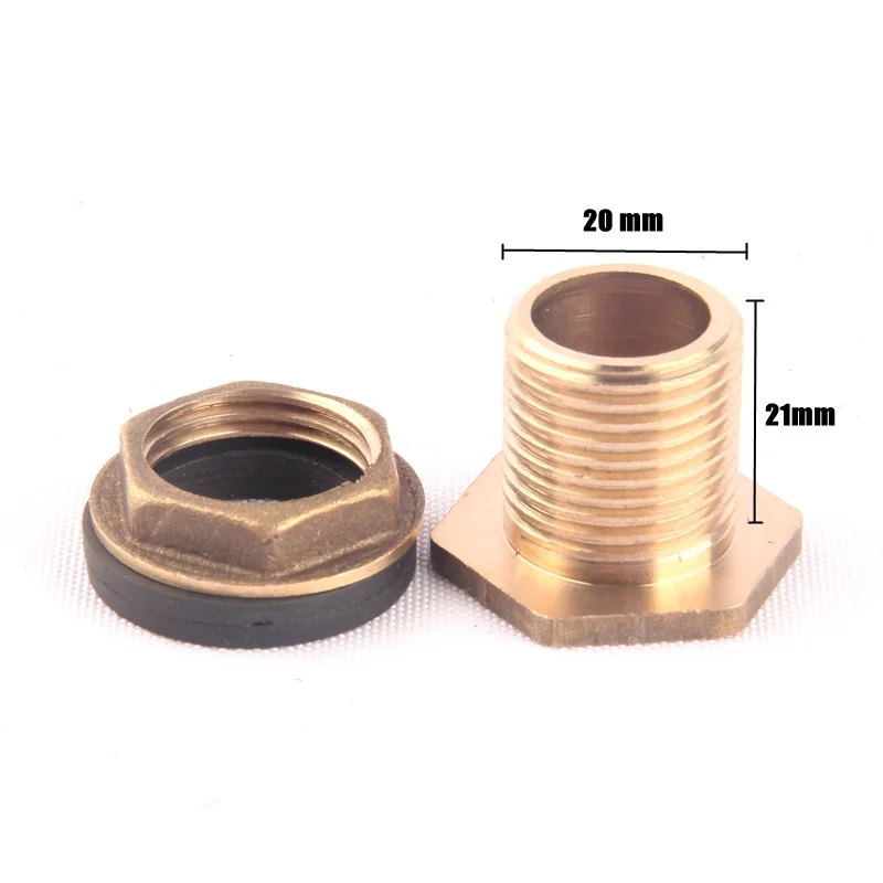 1 шт. медный соединитель NuoNuoWell 1/2 "(20 мм) водонепроницаемый шланг для аквариума