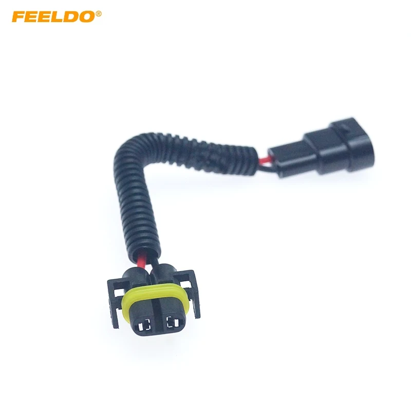 

FEELDO 1PC Auto Bulb Lamp Socket Adapter 9005/9006/9012 Female To H11 Male LED HID Headlight Wiring Cable Connector Plug #CA6093