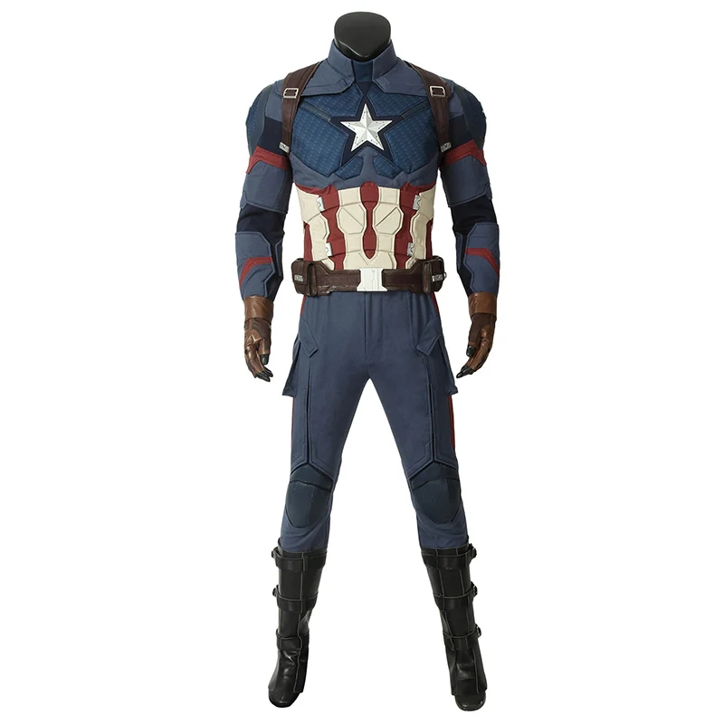 Costume Only Мстители 4 эндшпиль костюм Капитан Америка Стивен Роджерс косплей комбинезон супергерой Взрослый Хэллоуин наряд индивидуальный заказ - Цвет: Costume Only
