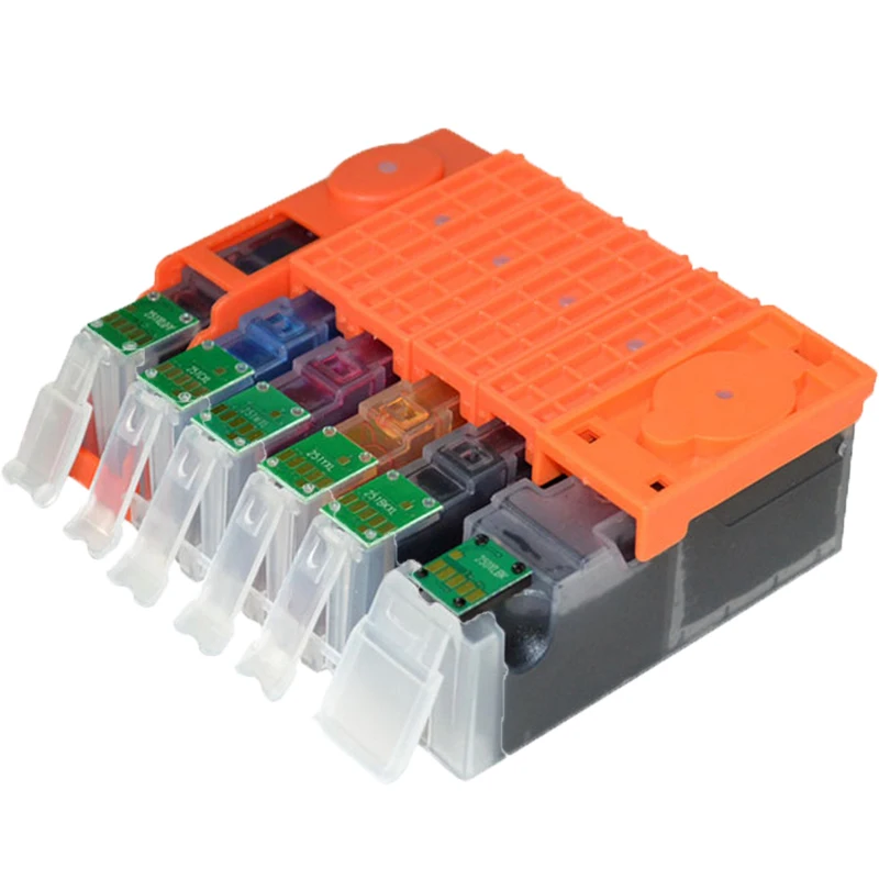 1 комплект чернильный картридж PGI250 CLI251 совместимый для Canon MG6320 MG7120 MG7520 IP8720 MX722 MX725