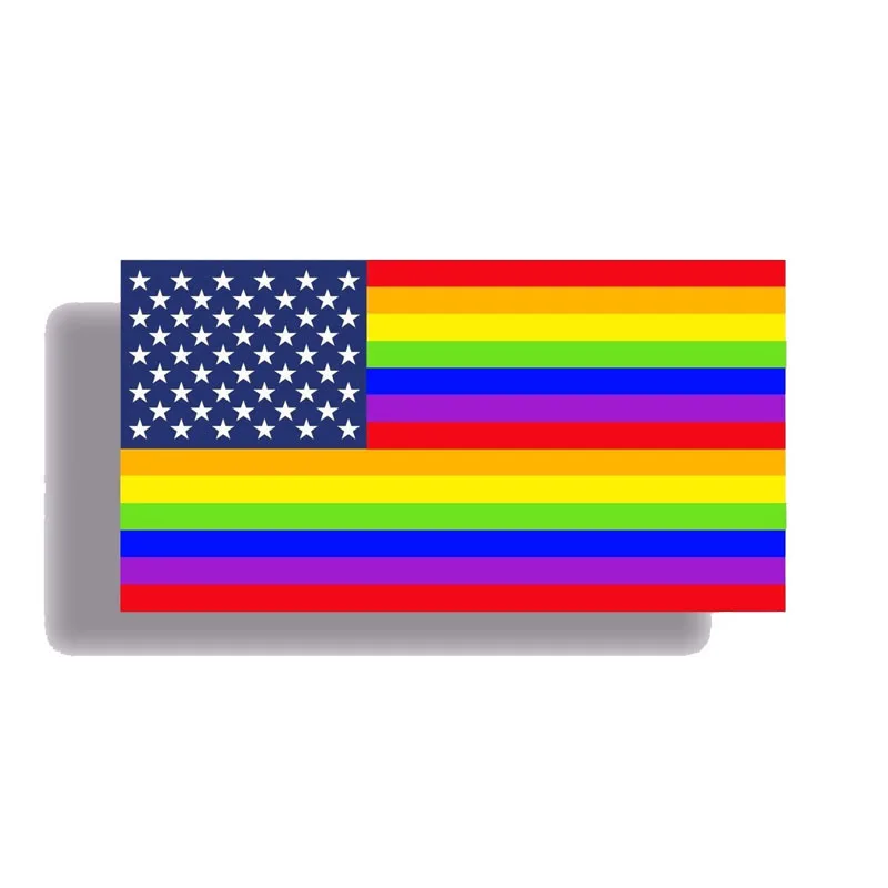 YJZT 14.9CM*7.8CM Personality Gay Pride USA American Flag Car Sticker Decal PVC 12-0631 | Автомобили и мотоциклы