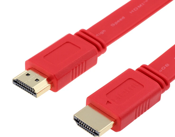Красный черный синий HDMI к кабель 0 5 м 1 2 3 10 разъем Папа-папа плоский Кабо 1ft 2ft 3ft