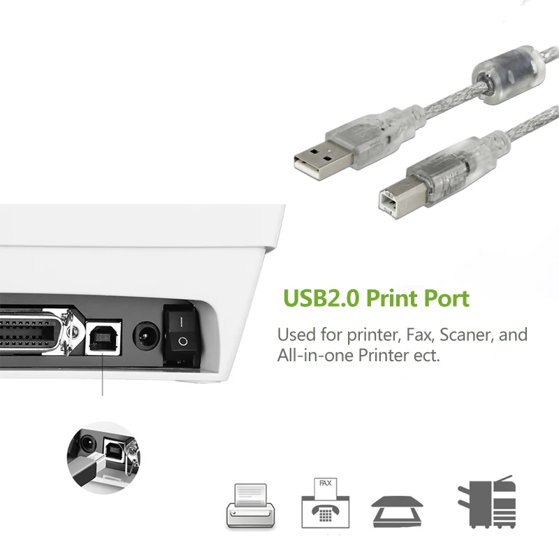 VKWIN USB2.0 кабель для принтера USB 2 0 type A Male to B передачи данных сканер |
