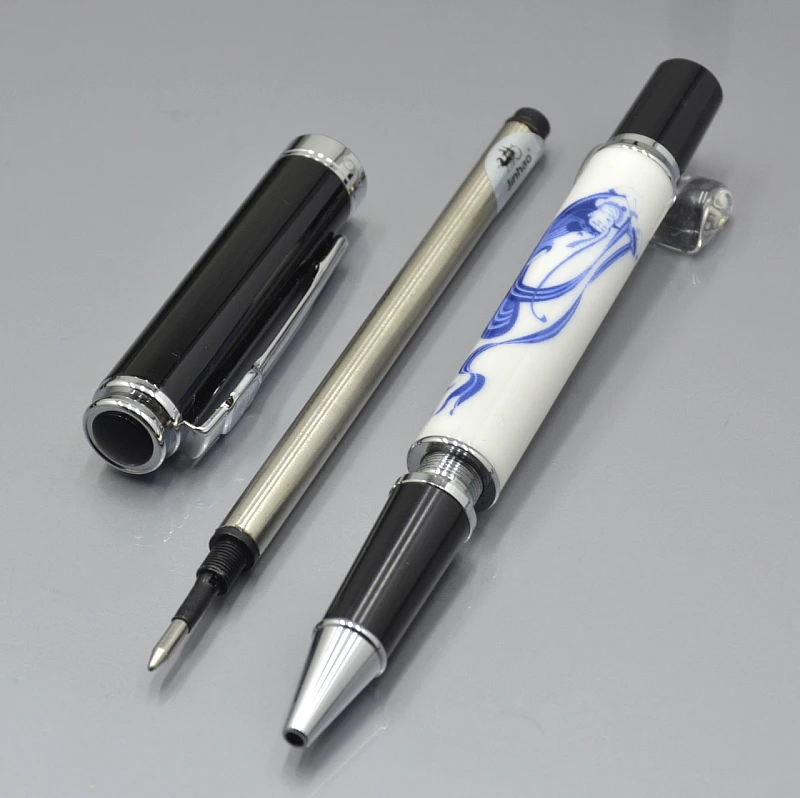 Высокое качество JINHAO 8802 белая фарфоровая шариковая ручка школьная офисная