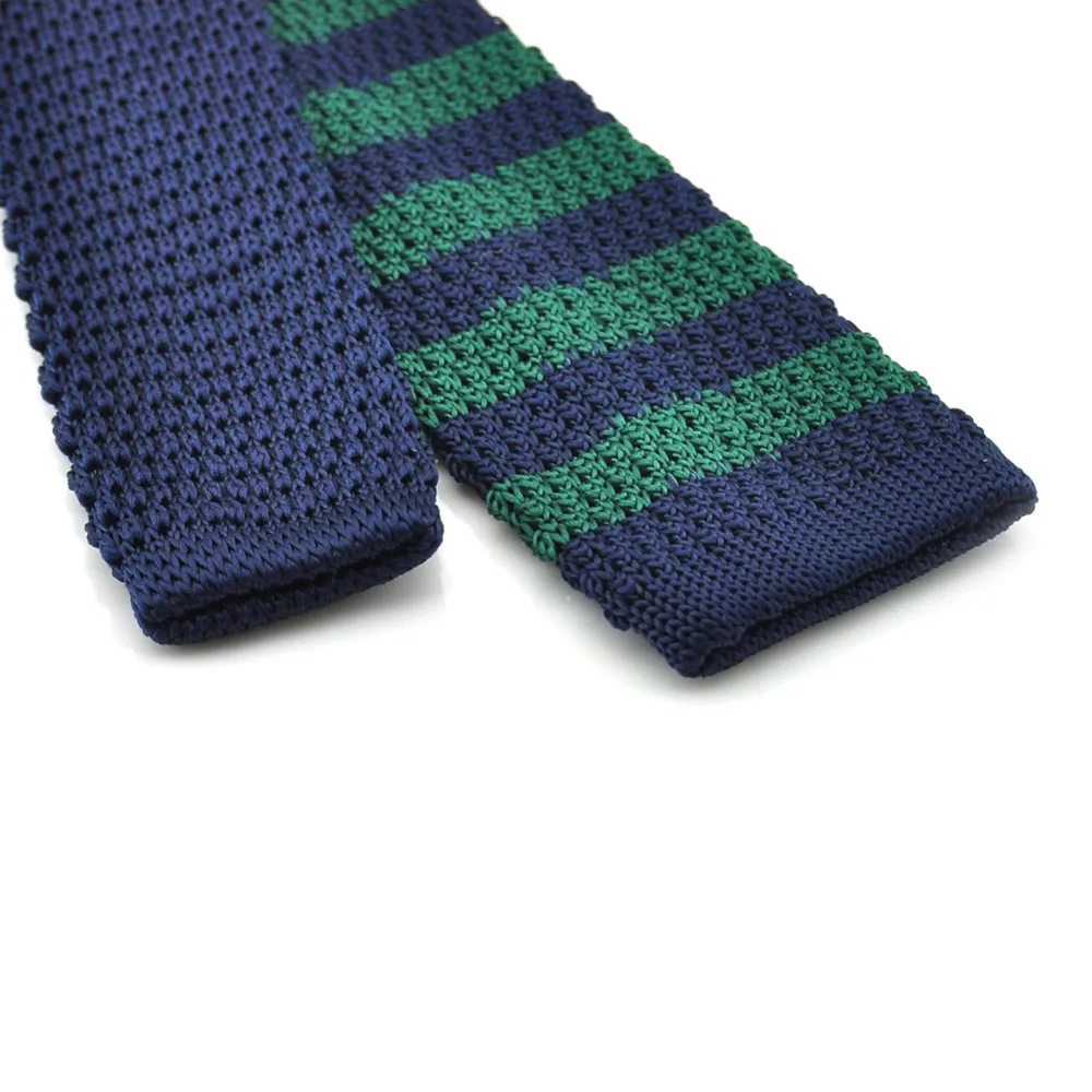 PenSee Hot sell Mens Navy Blue &amp Dark Green Slim 2.16&quot Knitted Tie #14 | Аксессуары для одежды