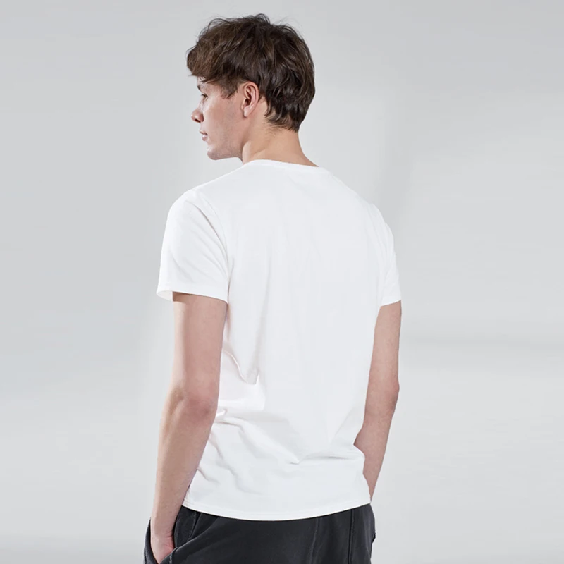 Мужские хлопковые футболки с коротким рукавом и принтом MARKLESS гидрофобные