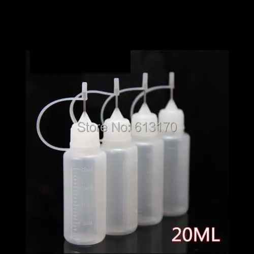 

200pcs Wholesale 20ML Dropper Bottles 20CC PE Empty E Liquid Bottles With Metal Needle Cap Packing bottle Free Shipping