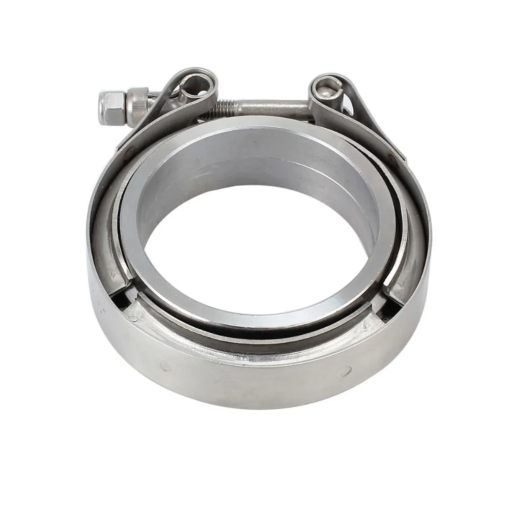 Stainless steel clamp iron flat flange Exhaust pipe hoop 2.5 Inch 63mm V-band Clamp Turbo Female &amp Male Flange Hoop | Автомобили и