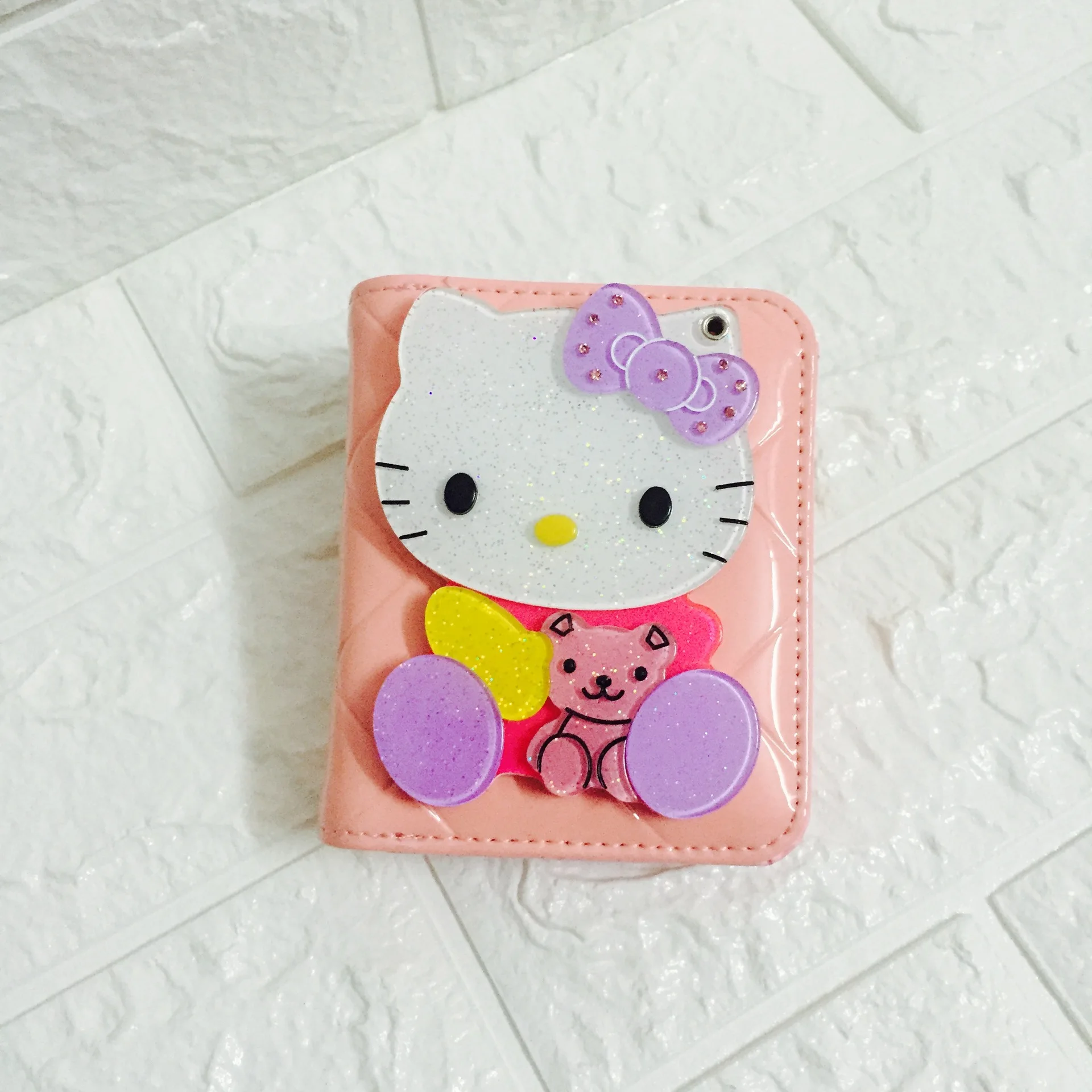 Magic Mirror Pocket Маленький милый женский кожаный бумажник с аниме Hello кошелек