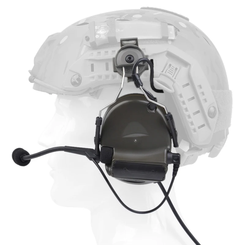 Z Tactical Softair авиационная гарнитура, наушники Comtac ii, гарнитура для быстрых шлемов и шлемов Peltor, комплект рельсовых адаптеров