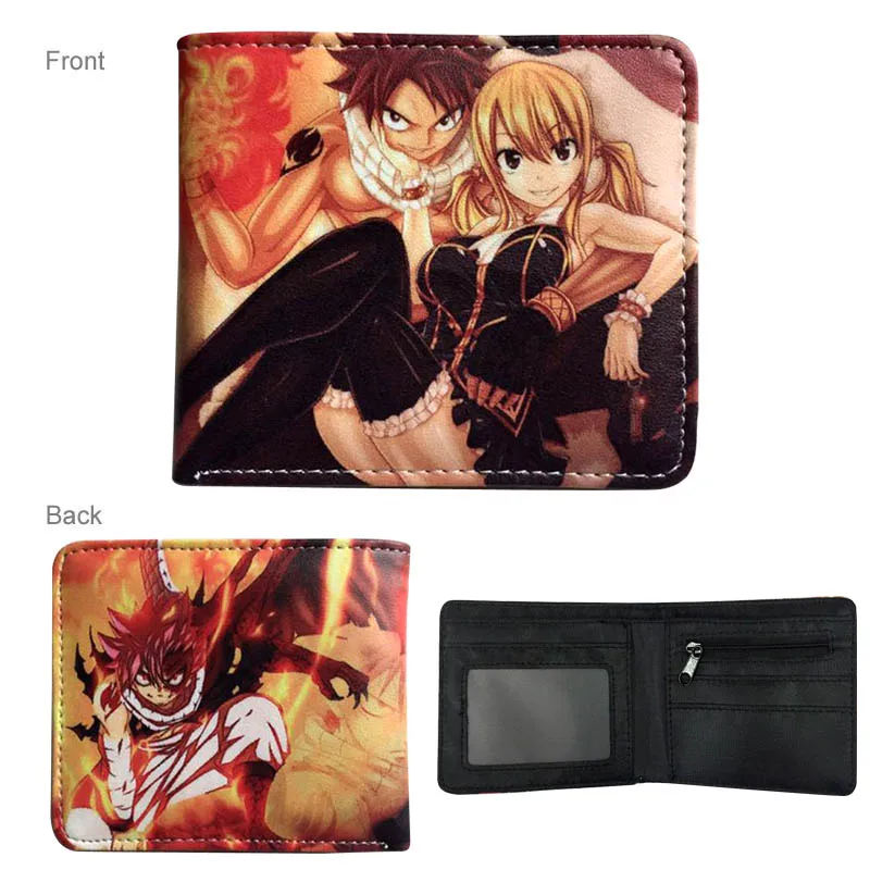 Японские кошельки аниме Наруто/атака на Титанов/гинтама/Fate/Death Note держатель для кредитных карт Двойные бумажники с карманом для монет