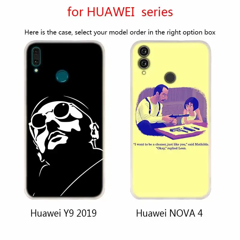 The Professional Leon cover Soft Silicone Cases For Huawei Mate 10 Lite 20 Pro 20X S Y5 2017 Y9 2018 2019 NOVA 3 3i 4 y7 | Мобильные