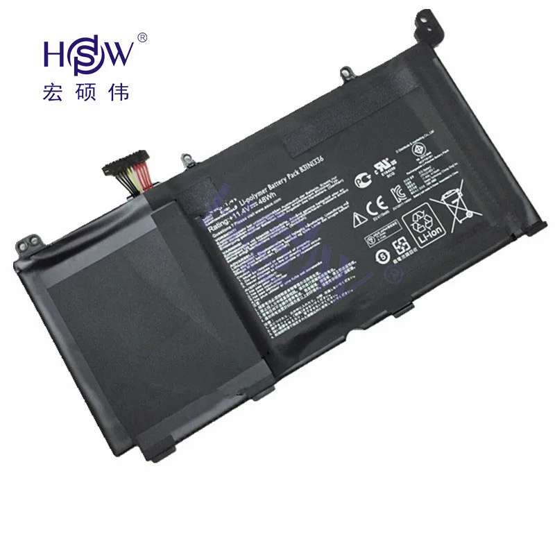 HSW 11.4V 48WH genius laptop Battery B31N1336 For Asus VivoBook S551 R553L R553LN S551LN-1A High Quality bateria akku | Компьютеры и
