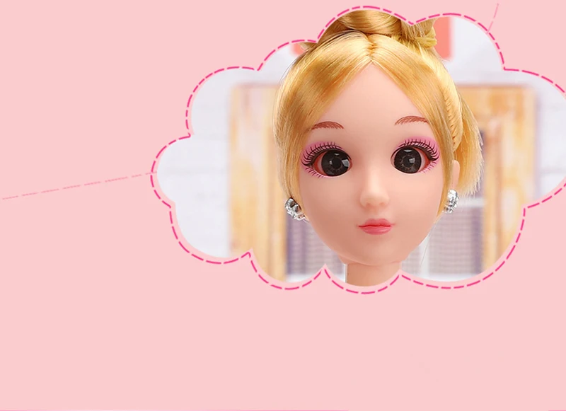 30 см BJD кукла с 3D глазом золотые вьющиеся волосы 12 суставов платье Принцесса Детская игрушка подарок на день рождения для девочек игрушки мяч шарнирная кукла