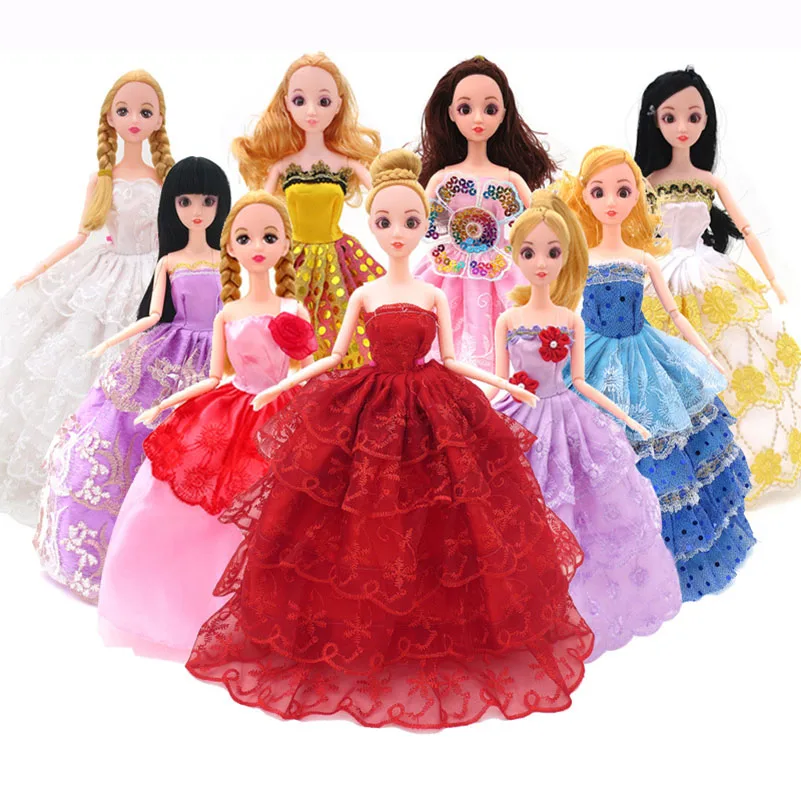 5 pcs Doll Dress Set Princess Clothes Accessories for Dolls Wedding Toys girls Poppenkleding 30cm | Игрушки и хобби