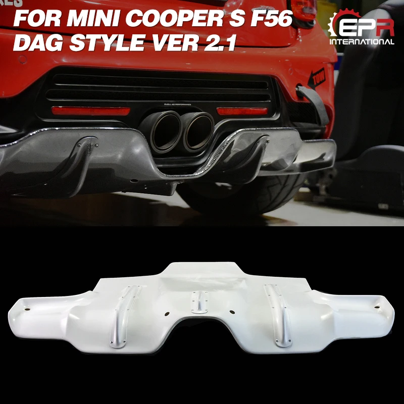 FRP Diffuser Extend For F56 Mini Cooper S DAG Style Ver2.1 Glass Fiber Rear Under Diffuser Body Kit Trim For Mini F56 Racing