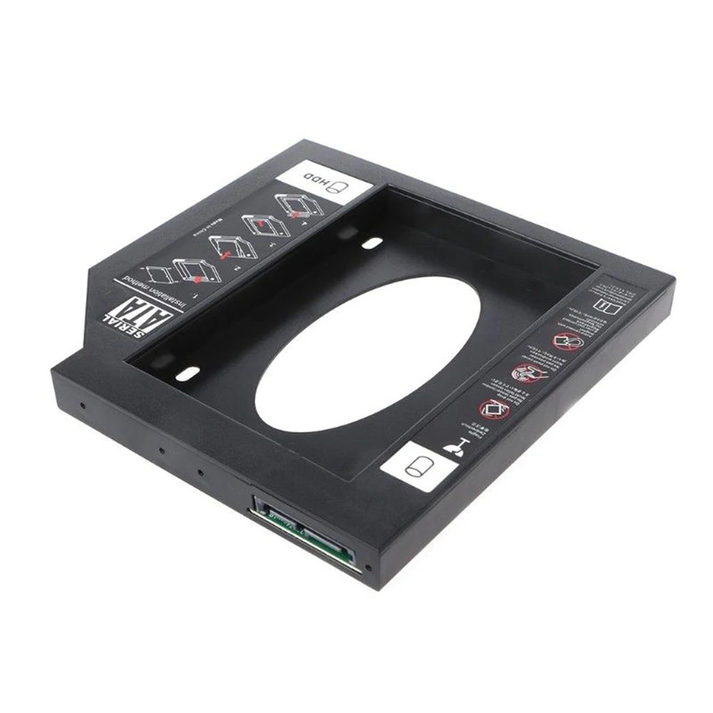 2019 Universal Plastic HDD Caddy 12.7mm SATA 3.0 2.5&quot SSD Case For Laptop CD DVD ROM | Электроника