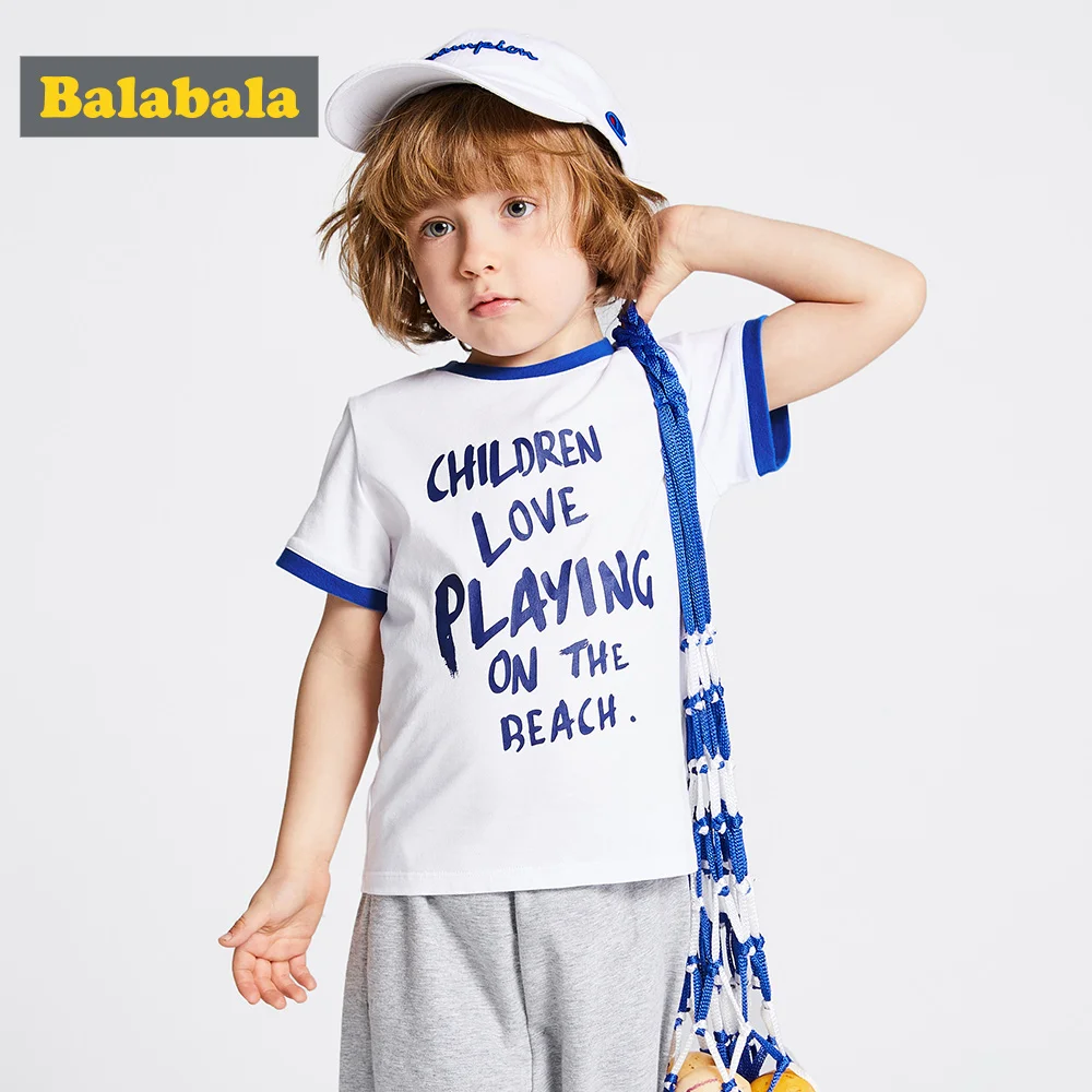Детская хлопковая футболка BalabalaChildren летняя с коротким рукавом для мальчиков