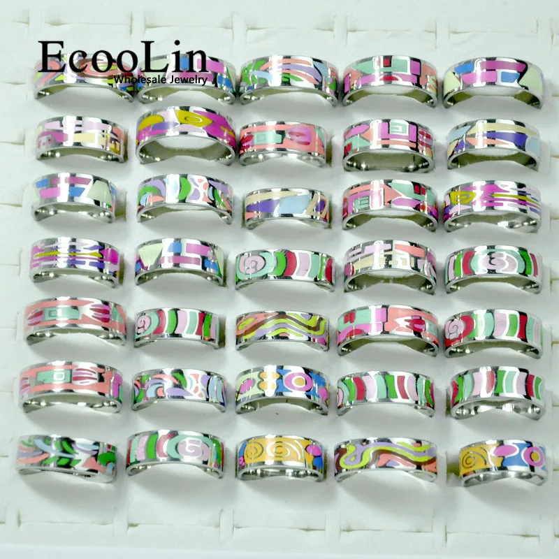 50 шт EcooLin брендовые модные красочные каракули из нержавеющей стали креативные