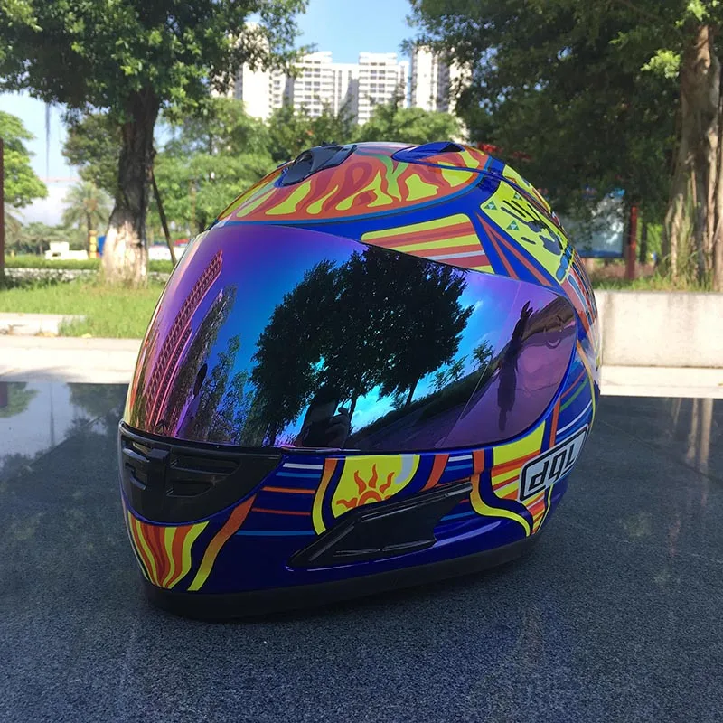 Мода полный шлем moto rcycle в летние сезоны casque casco man Анти-туман с прозрачными линзами
