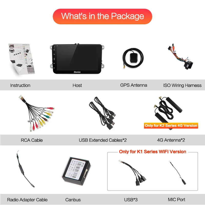 K1 K2 Ownice Android 8 1 Octa Core автомобильный DVD gps для Volkswagen Гольф 4 5 6 touran passat B6 Sharan Jetta caddy Skoda