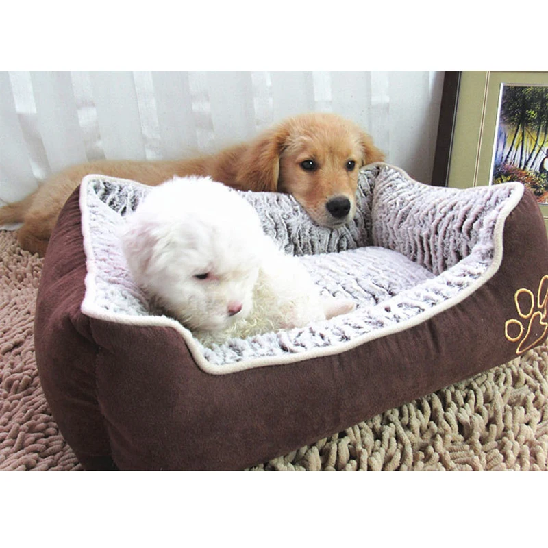 

High Quality 2018 New Big Size Large Dog Bed Mat Soft Fleece Kennel Pet Dog Cama Puppy Cat Warm Bed House Cozy Dog House Pad