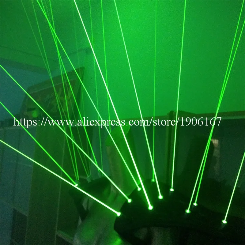 Жилет лазерный зеленый мужской жилет на плечо с 20 лазерами для сцены ночного
