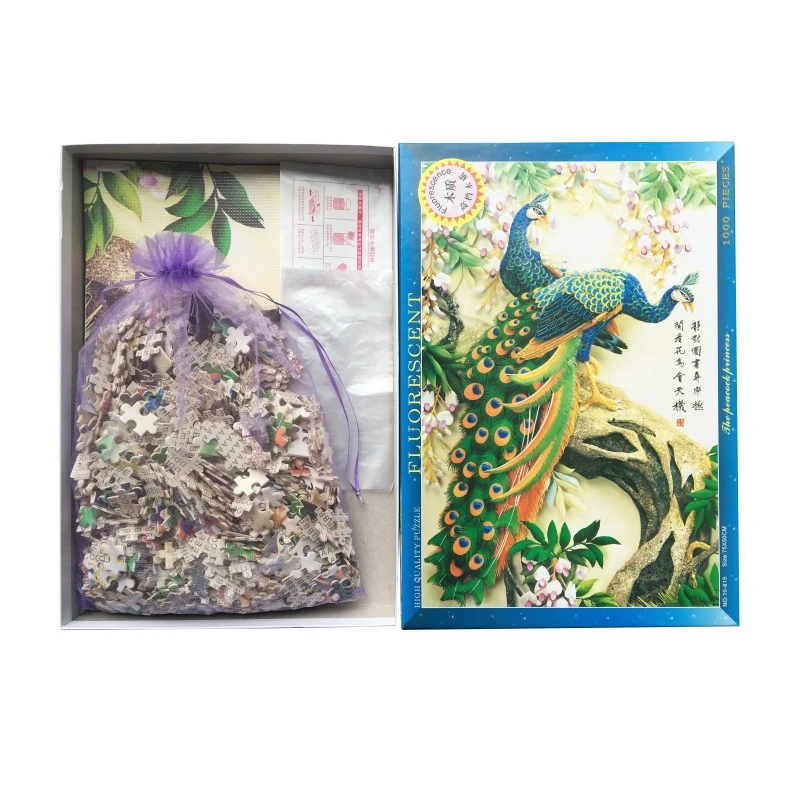 Деревянные пазлы 1000 шт. взрослые светящиеся Пазлы Антистресс детские игрушки для