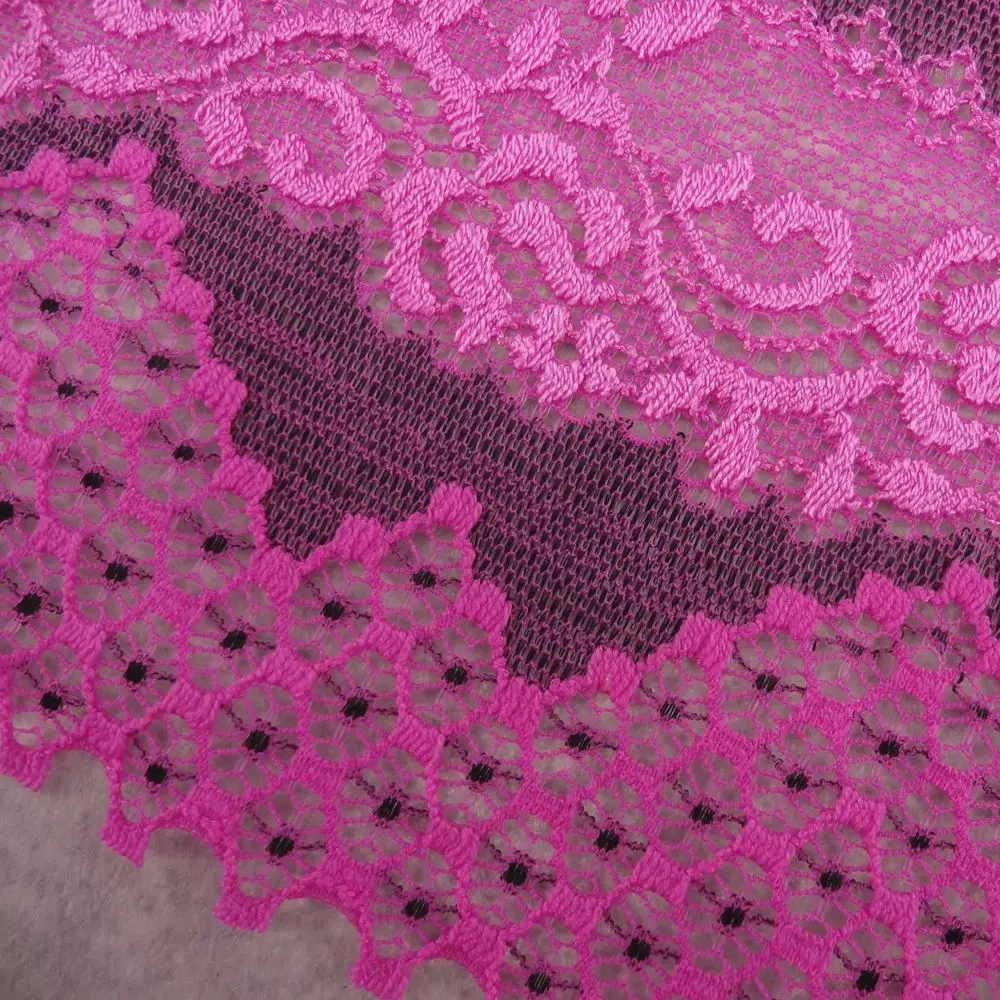 Эластичная кружевная лента #25 ширина 20 см 2 ярдов/партия фуксия аппликация с