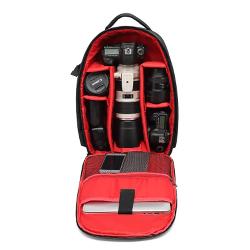 red Camera Case Backpacks DSLR Video Camcorder Outdoor Bag Rain Cover SLR Tripod for Photographer canon/nikon/Sony/Samsung Tables PC - Цвет: red