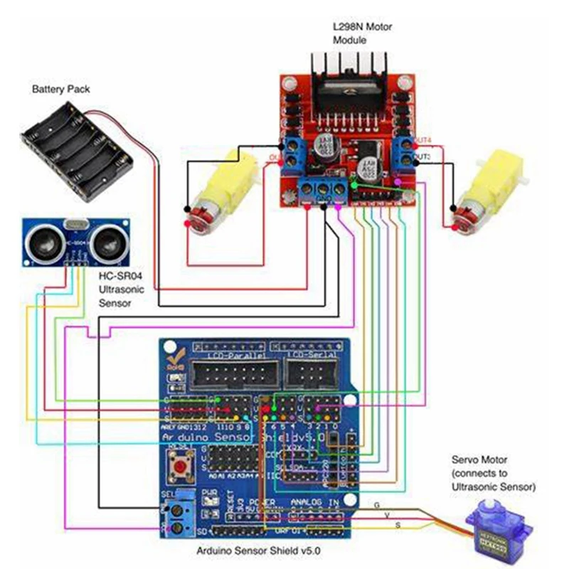 Умный робот автомобильный комплект включает Uno R3 ультразвуковой датчик модуль