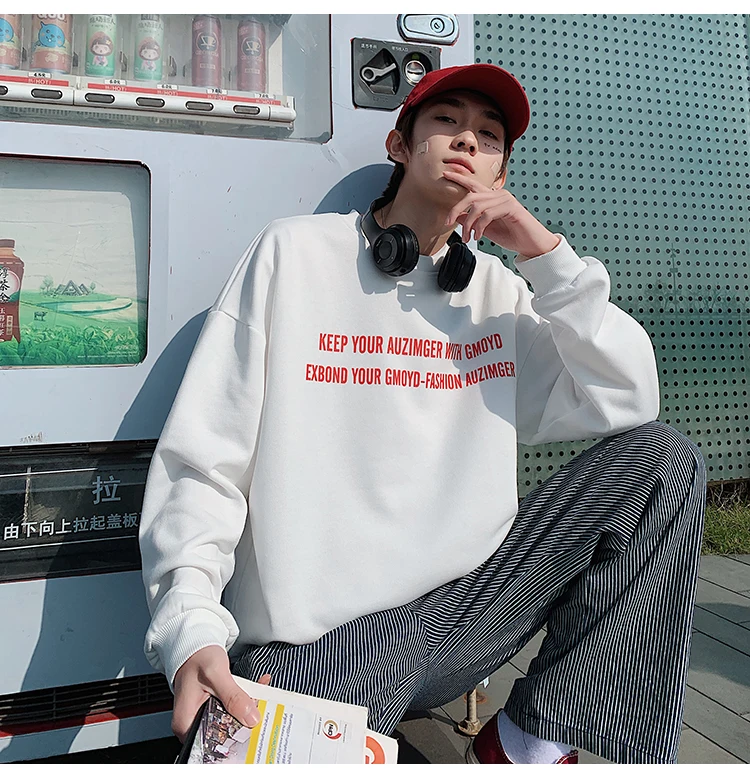 LAPPSTER Harajuku Черная Толстовка для мужчин Весенняя Мужская s Японская уличная толстовка мужская хип хоп с круглым вырезом винтажная толстовка плюс размер