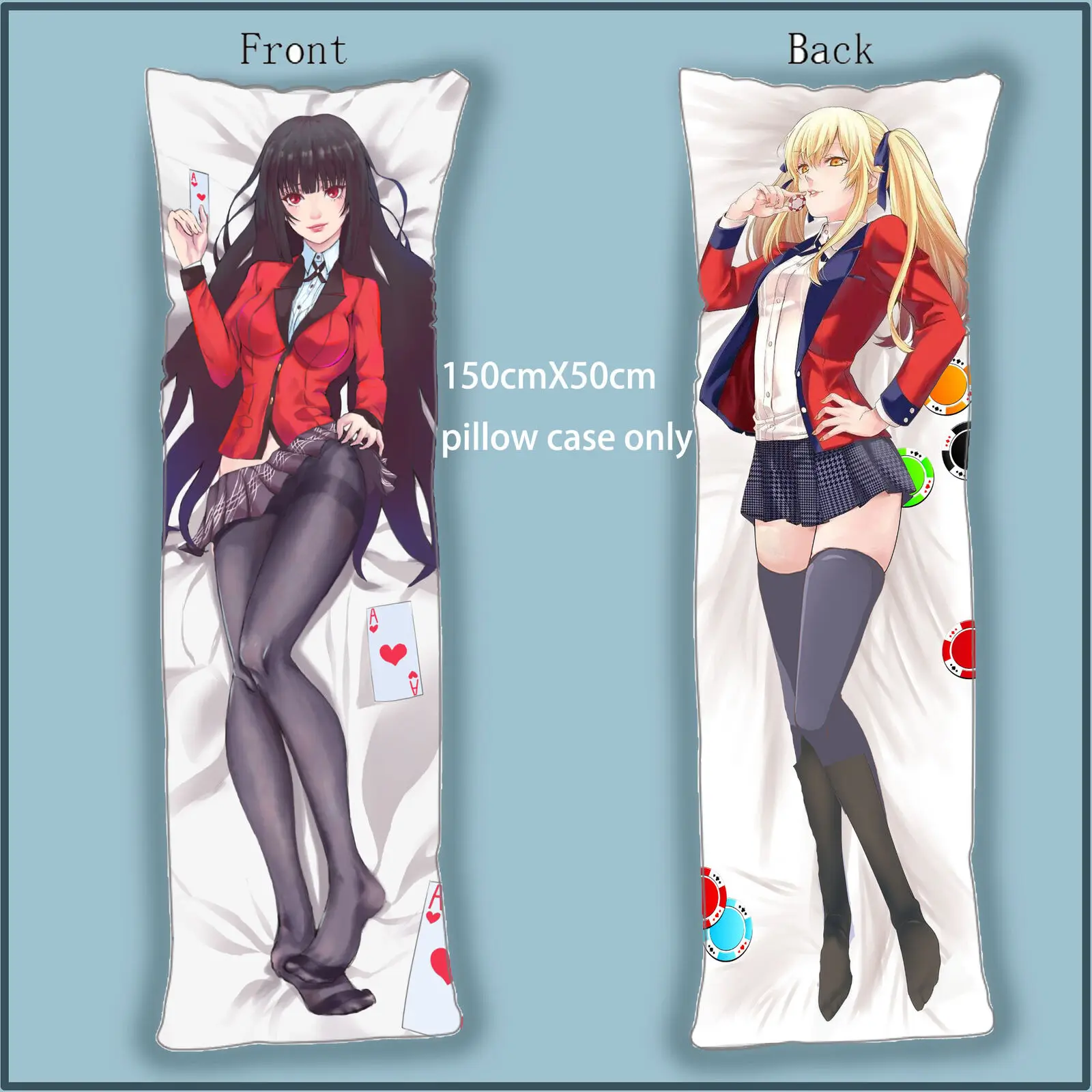 Тела подушку Чехол аниме kakegurui xx Dakimakura 59 «Jabami Yumeko 2-сторонняя