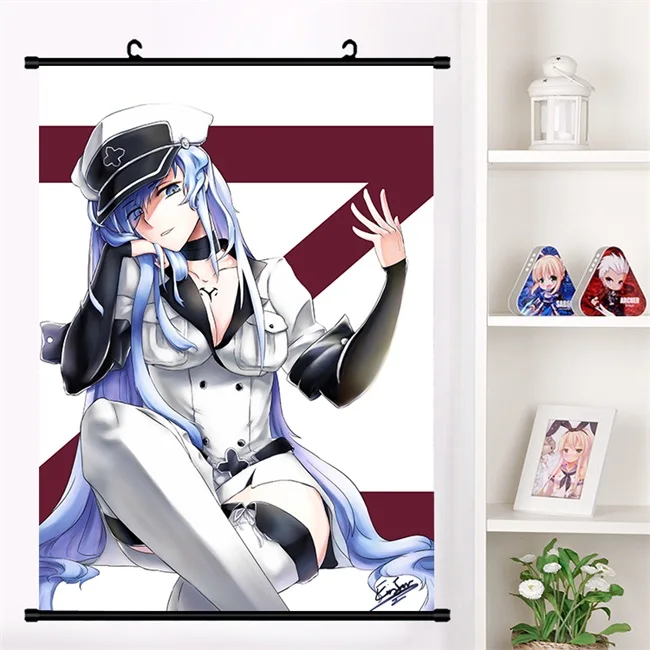 D Аниме Акаме ga KILL! Акаме Esdeath Косплей настенные свитки Фреска плакат мультфильм настенные подвесные плакаты коллекция домашнего декора искусство - Цвет: D