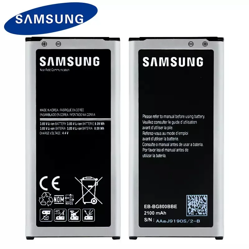 Оригинальный аккумулятор Samsung для Galaxy note 4 NFC S5 BG900 EB BN910BBE/ BN916BBE/EB BG900BBE/EB BG800BBE mini