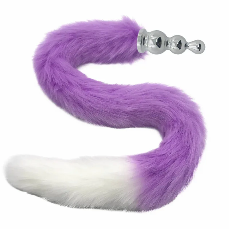 80 см длинный хвост лиса Анальная пробка силиконовая мини интимные игрушки для