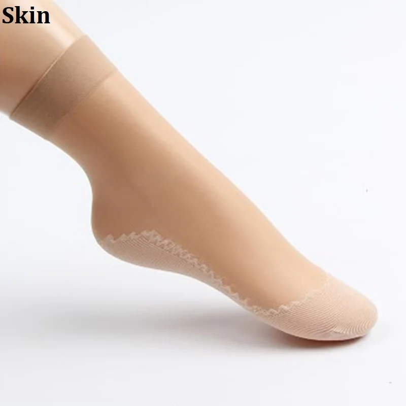 Летние женские пикантные шелковые короткие носки 10 пар/лот с кристаллами для