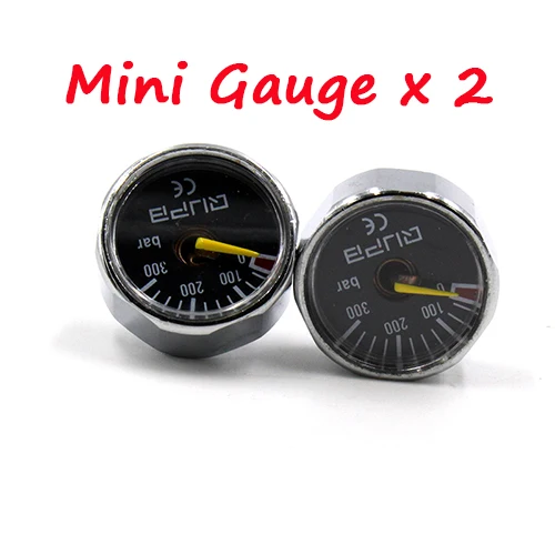 Mini Gauge X 2 QUPB 1 дюйм Мини-датчик давления 300 бар черный 1/8NPT CE сертифицированный GES007 - Цвет: Mini Gauge X 2