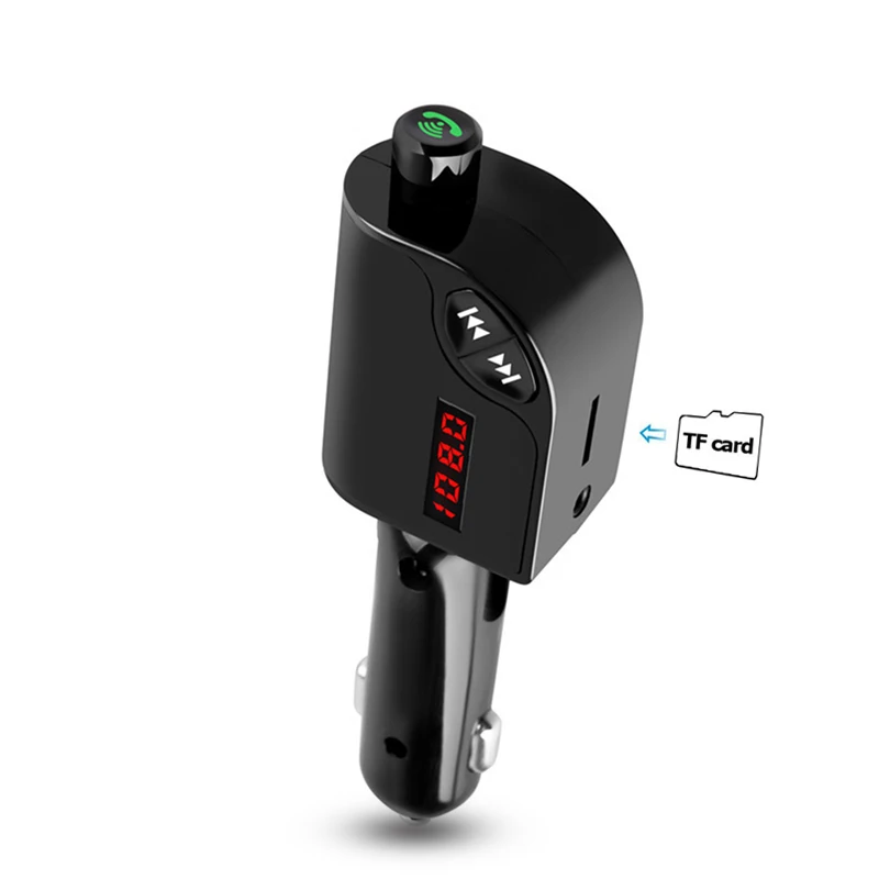 Автомобильный fm модулятор беспроводной USB TF MP3 плеер A2DP дисплей напряжения